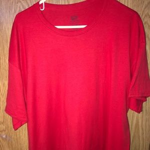 a basic red shirt